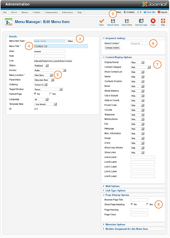 Creating a Contact Us page