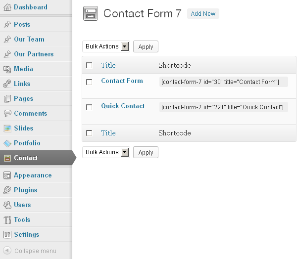 How to create Contact Form in WordPress