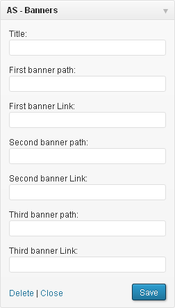 Wordpress widgets