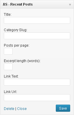 Wordpress widgets